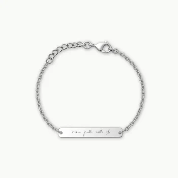 Luxury Engraved Bracelet for Women, Jewelry with Dedication in Your Own Handwriting