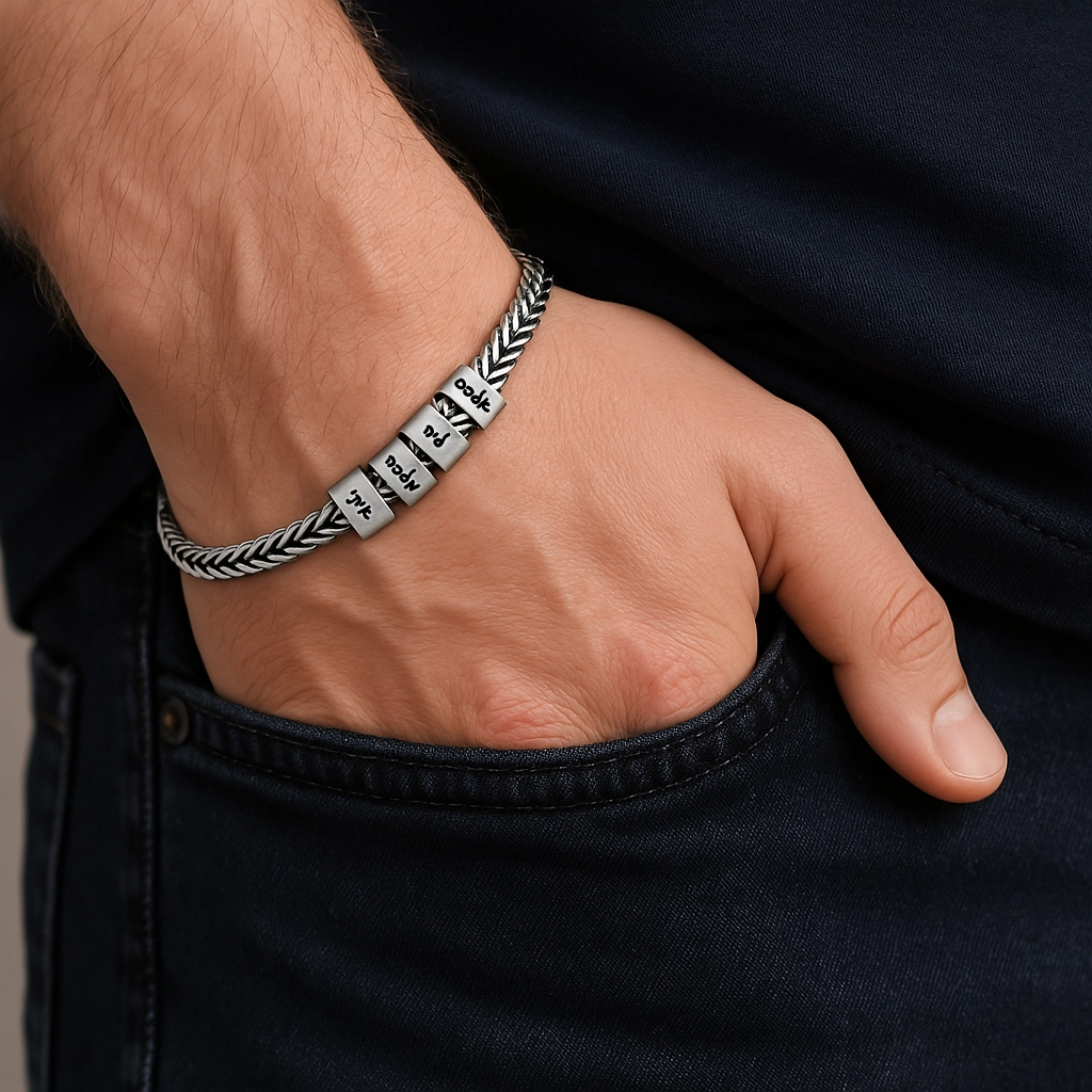 Luxury Men's Engraved Bracelet
