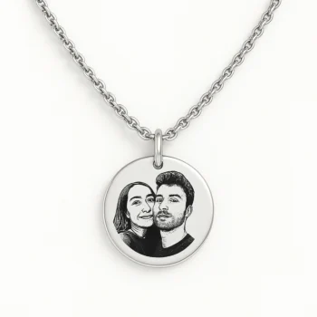 Engraved Photo Necklace — A Moving Keepsake