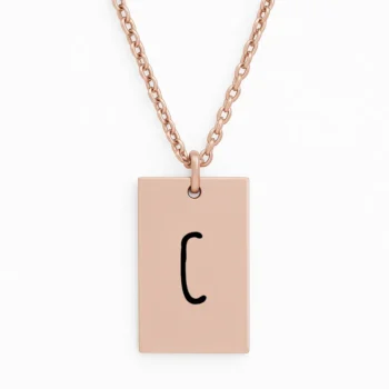 Luxury Stainless Steel Bar Necklace with Initial Engraving
