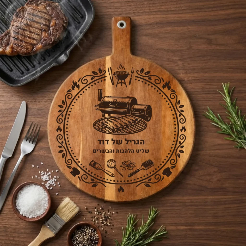 Engraved BBQ Cutting Board — Personalized Gift for Dad or Husband