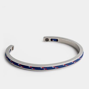 Steel Cuff Bracelet — Navy