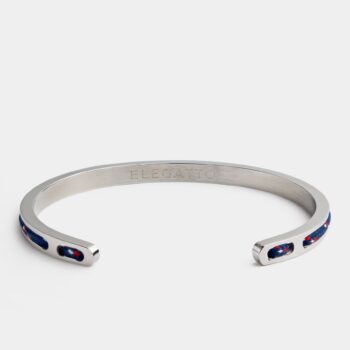 Steel Cuff Bracelet — Navy