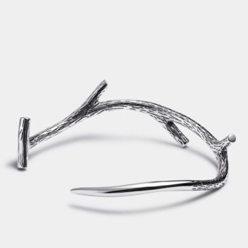 Textured Steel Cuff Bracelet