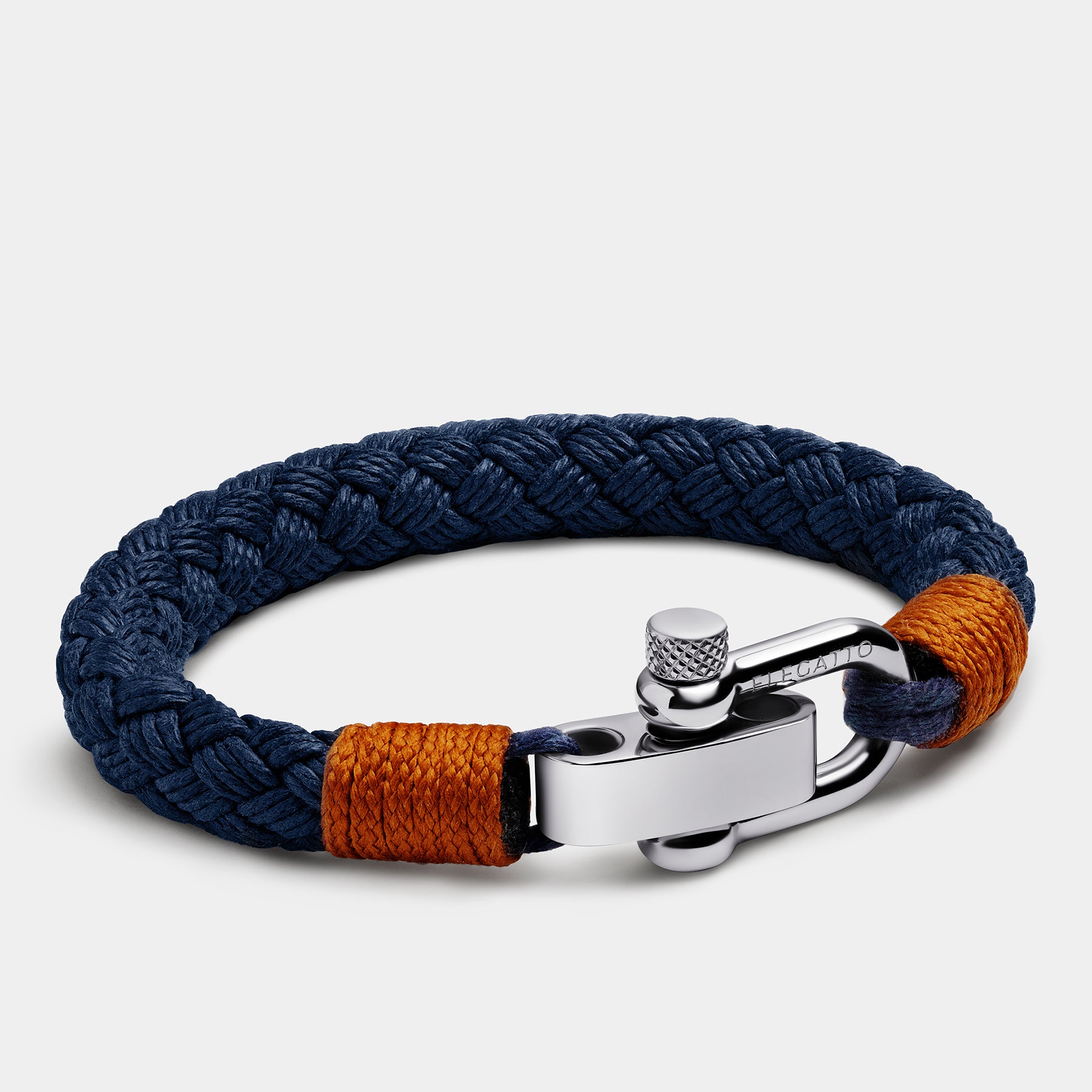 Horseshoe Shackle Nautical Rope Bracelet — Blue – Bild 2