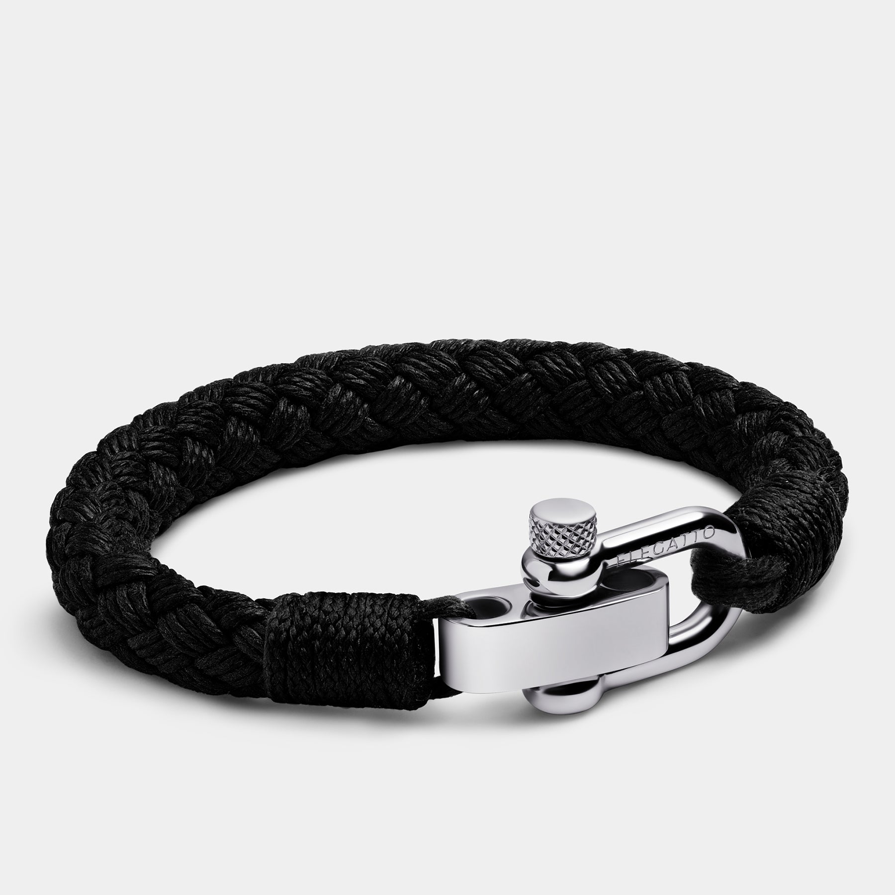 Cotton Rope Nautical Rope Bracelet — Black - Bild 2