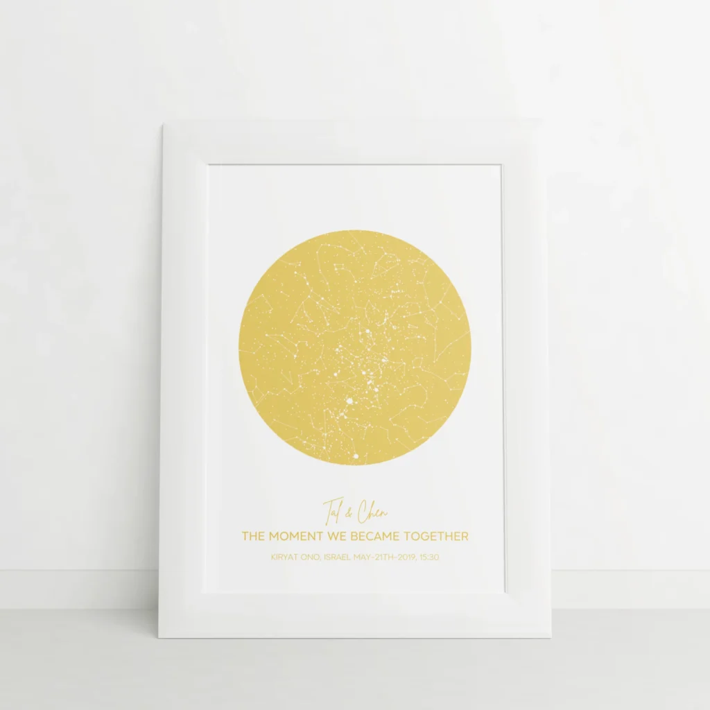 Classic Star Map — Golden