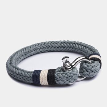 Cotton Rope Nautical Rope Bracelet — Gray