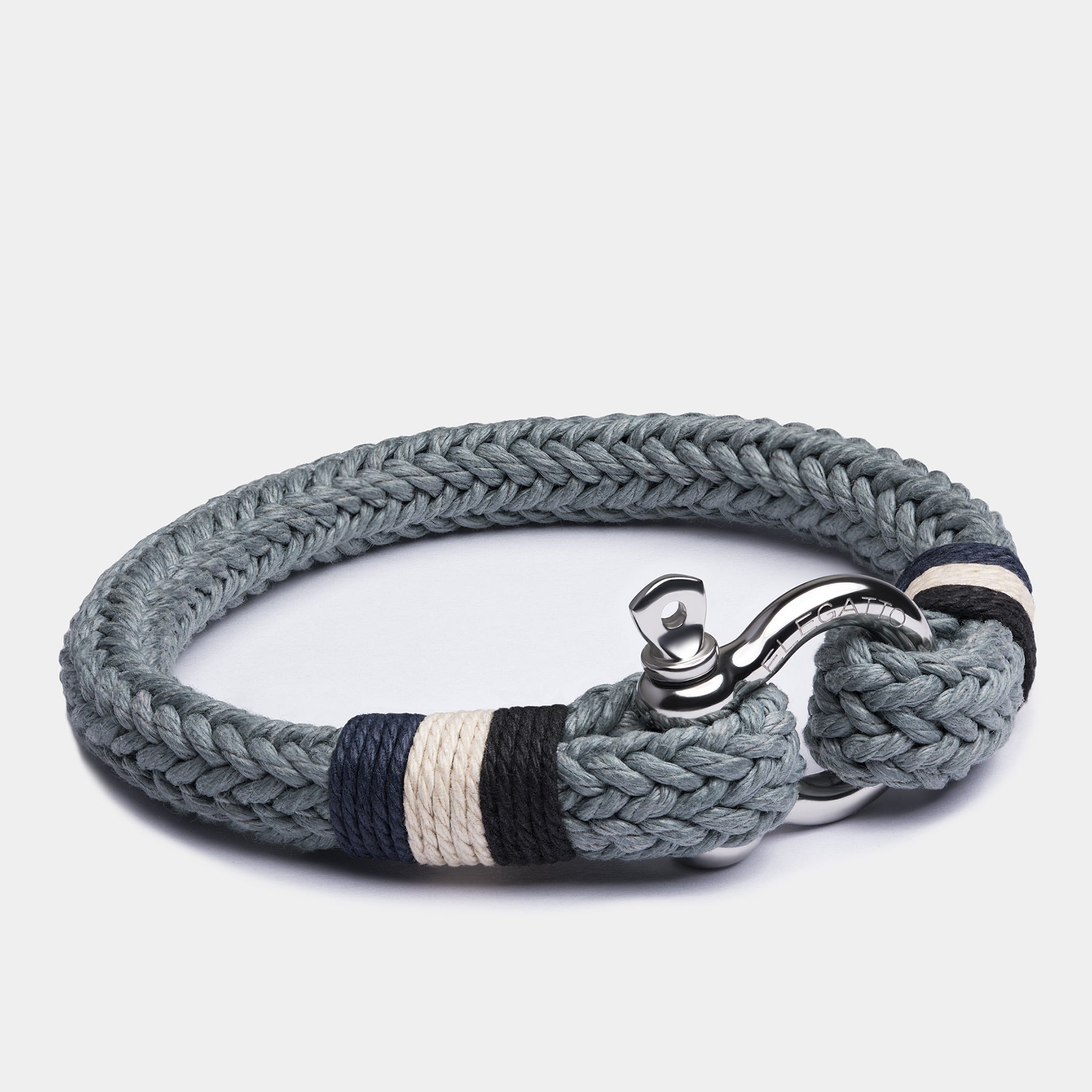 Cotton Rope Nautical Rope Bracelet — Gray - Image 2