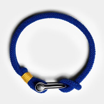 Screw Shackle Nautical Rope Bracelet — Blue