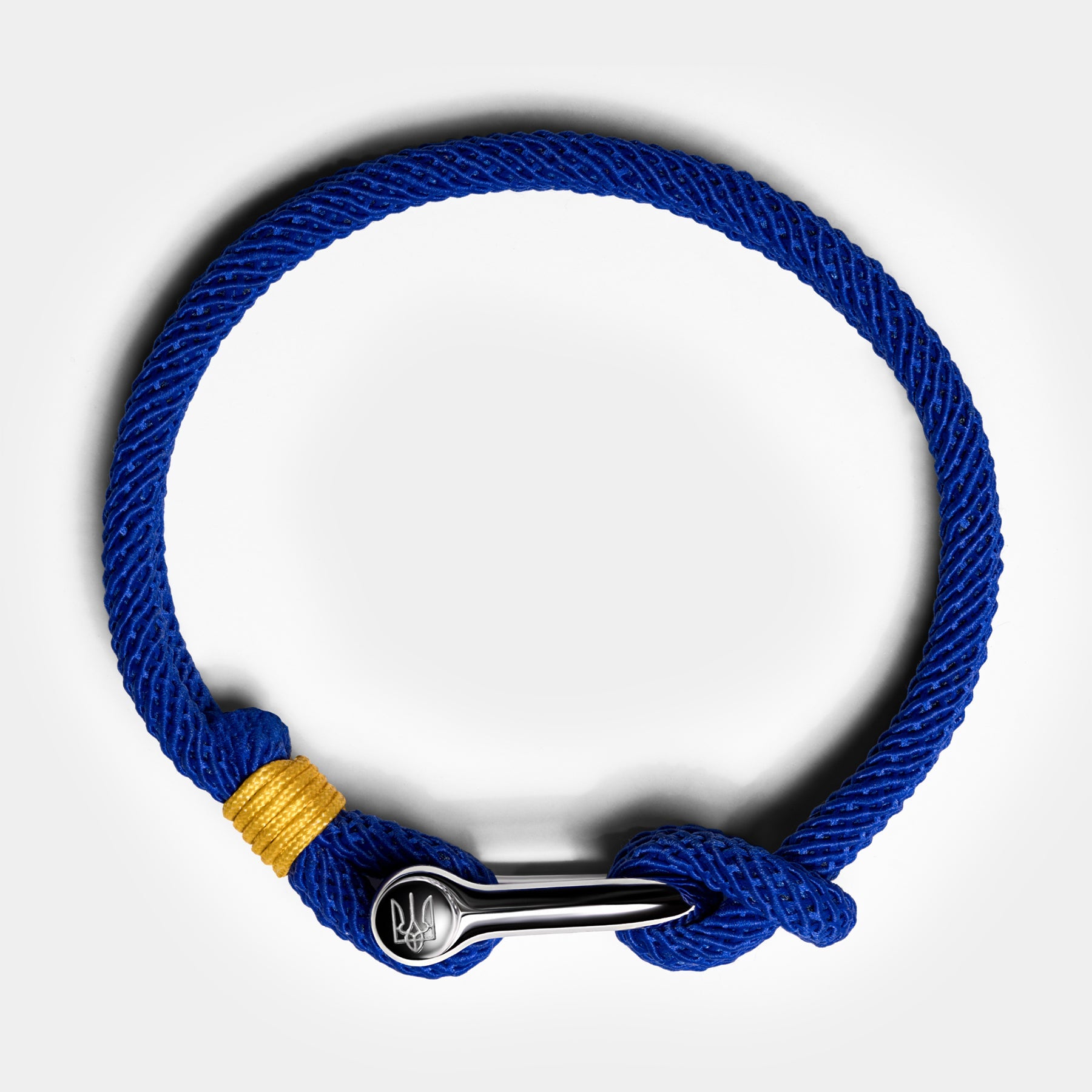 Screw Shackle Nautical Rope Bracelet — Blue - obrazek 3