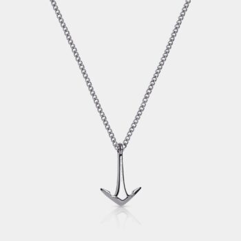 Anchor Pendant Necklace — Silver
