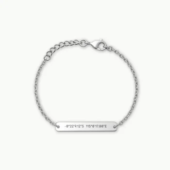 Luxury Engraved Bracelet for Women with Meaningful Location Coordinates
