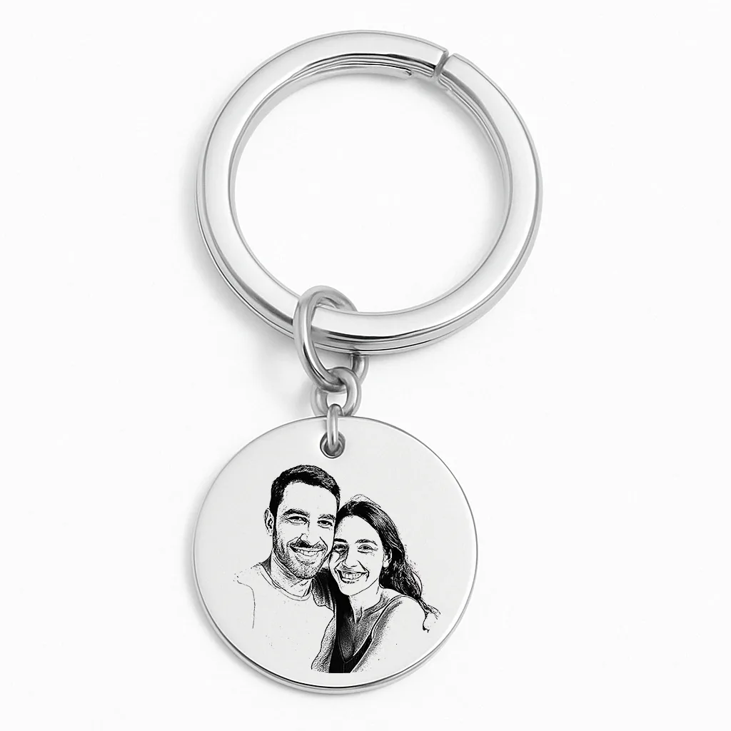 Couple's Keychain with Photo – Image 2