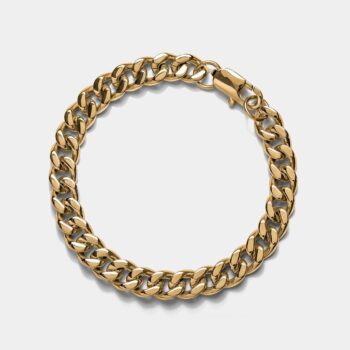Cuban Link Chain Bracelet 8mm — Gold