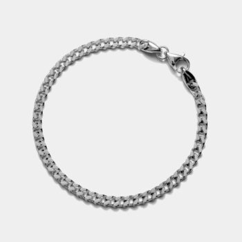 Cuban Link Chain Bracelet 4mm — Silver