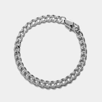 Cuban Link Chain Bracelet 6mm — Silver