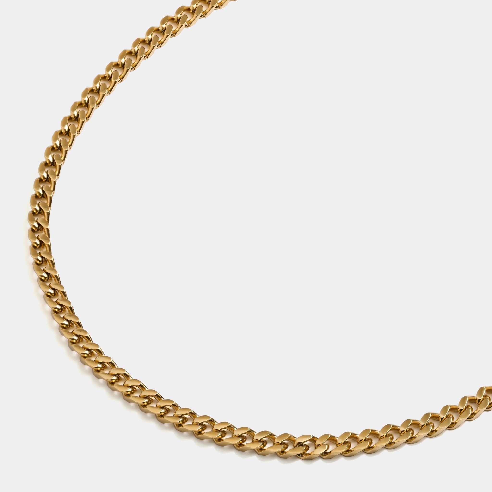 Cuban Link Necklace 4mm — Gold - Afbeelding 4
