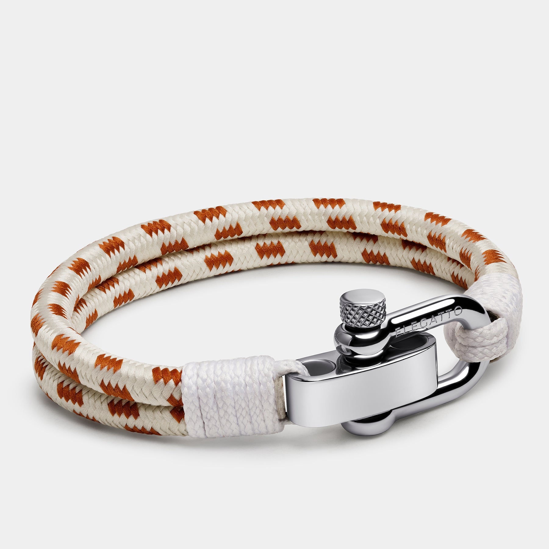 Double Wrap Nautical Rope Bracelet — Brown - Afbeelding 2