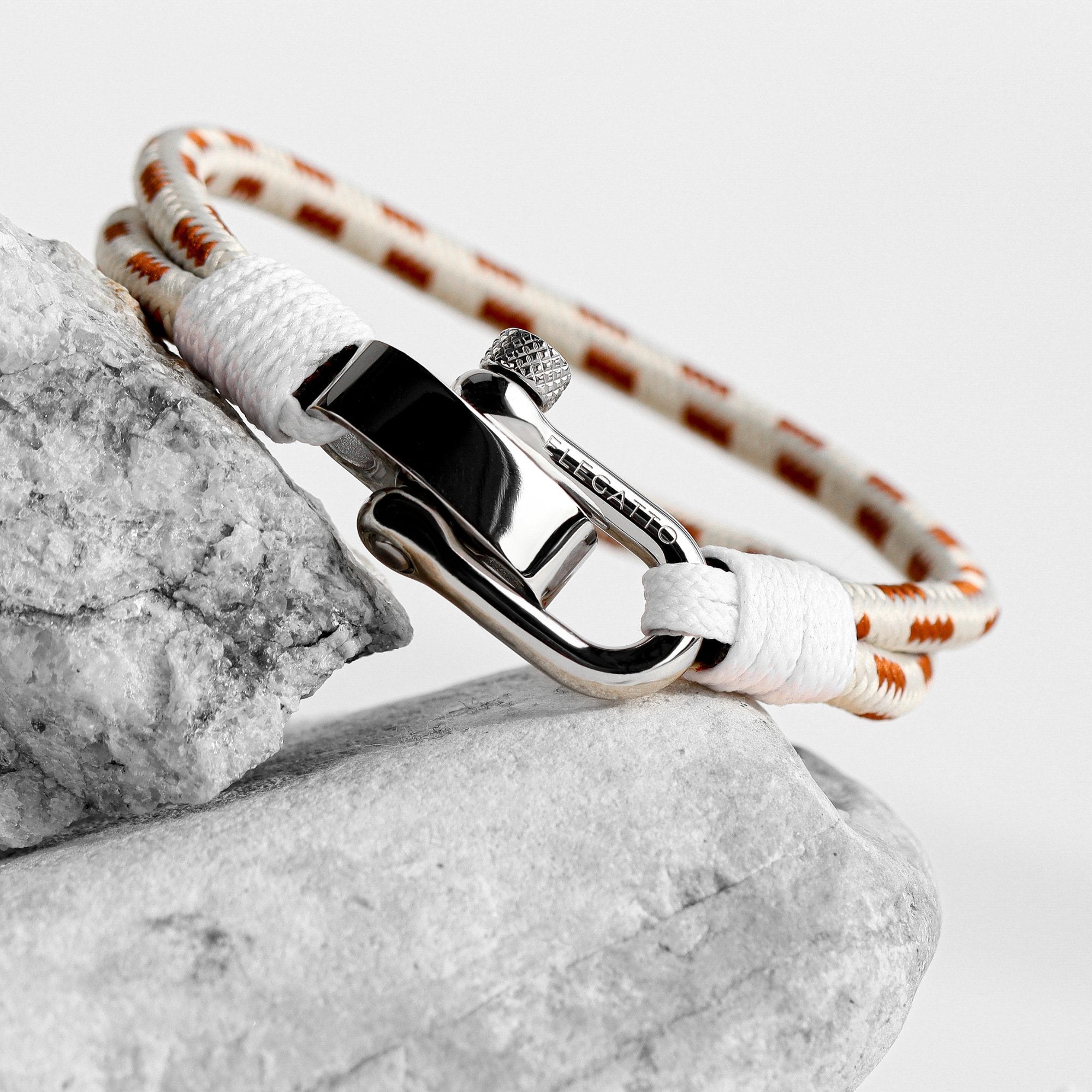 Double Wrap Nautical Rope Bracelet — Brown - Afbeelding 3