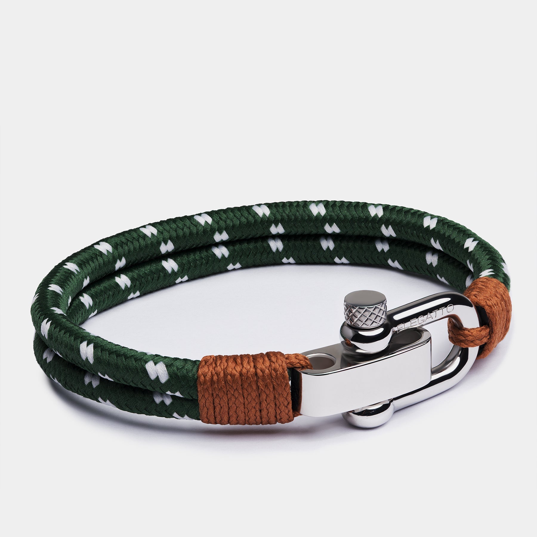 Double Wrap Nautical Rope Bracelet — Olive - Image 2