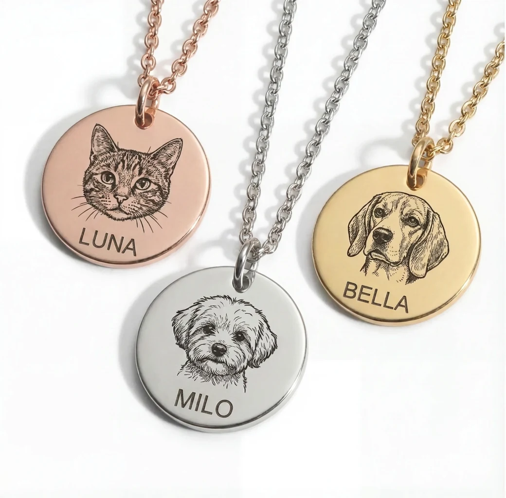Pet Necklace with Custom Engraving - immagine 3