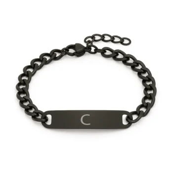 Luxury Men's Engraved Bracelet with Initial or Message Engraving