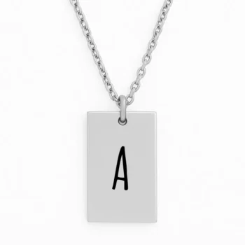 Luxury Stainless Steel Bar Necklace with Initial Engraving