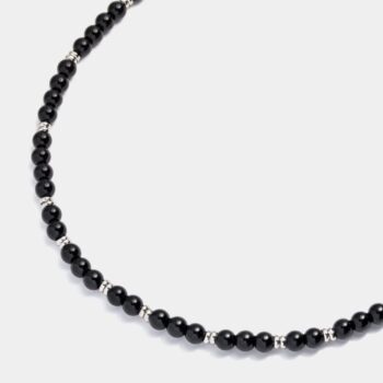 Onyx Beaded Stone Necklace
