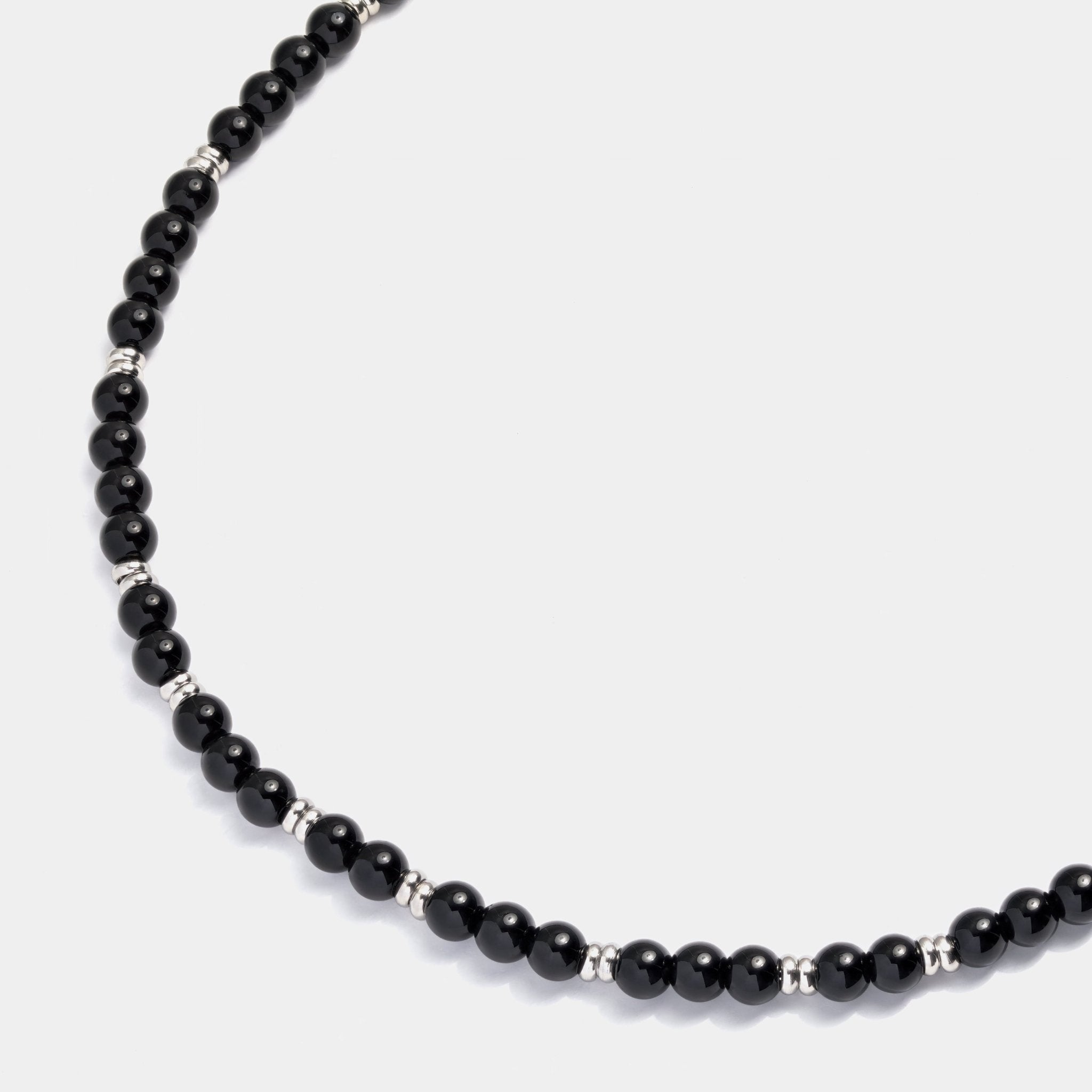 Onyx Beaded Stone Necklace - Image 3