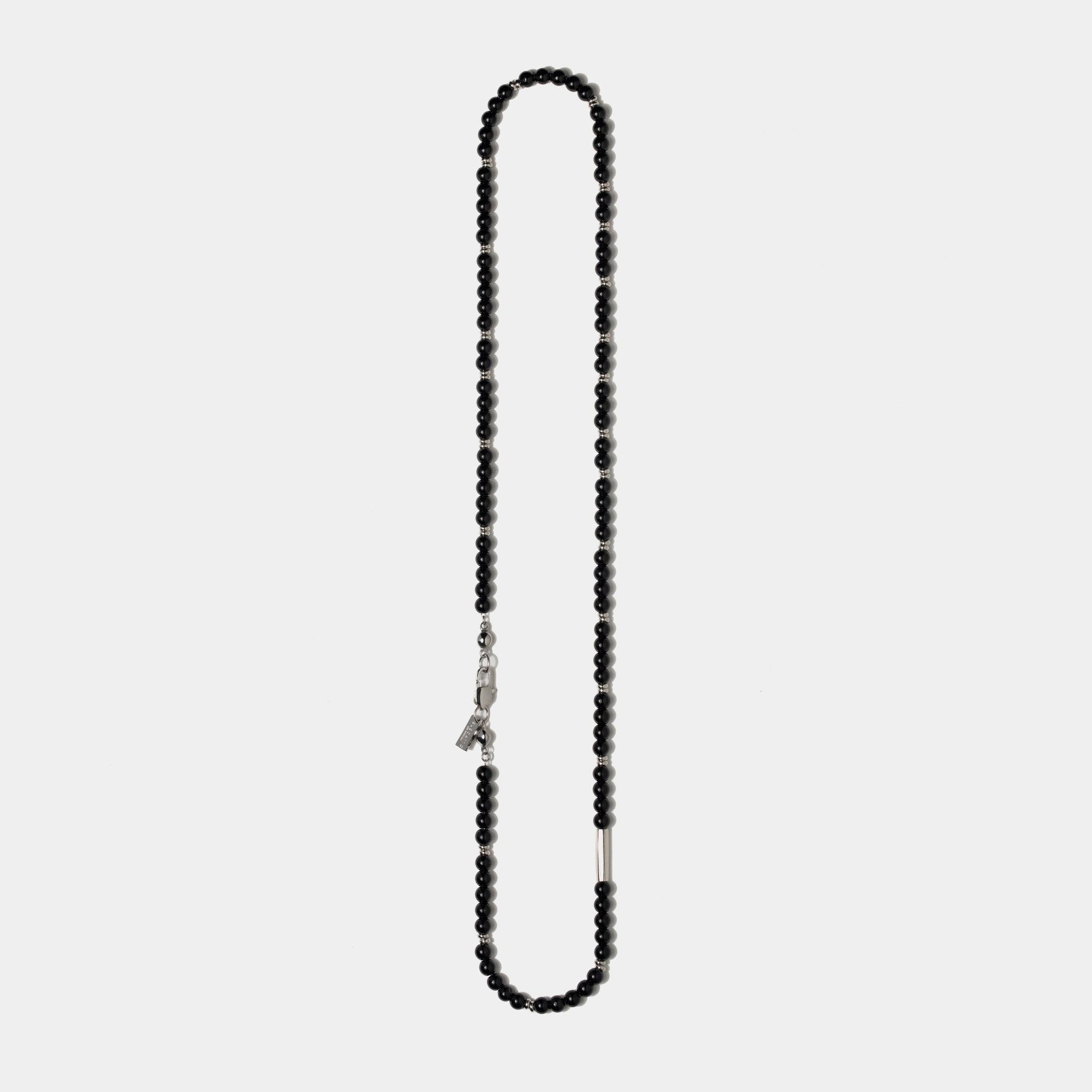 Onyx Beaded Stone Necklace - Image 2