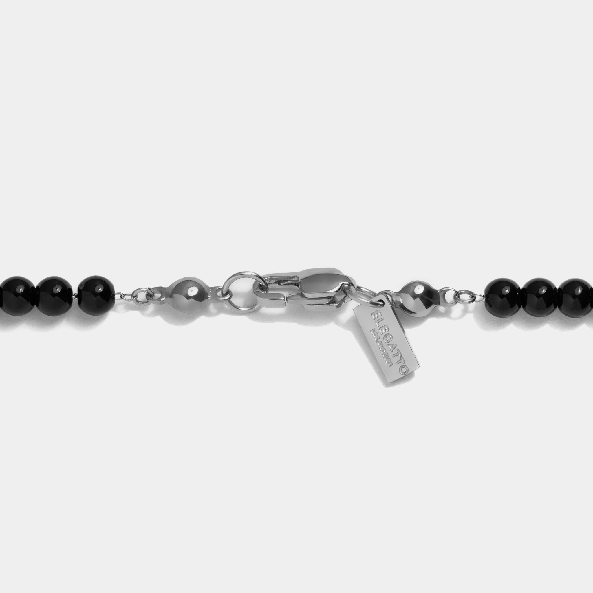 Onyx Beaded Stone Necklace - Image 4