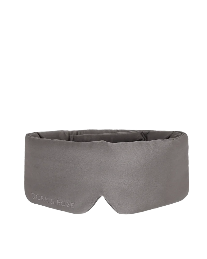 Dore & Rose Silk Sleep Eye Mask — Silver