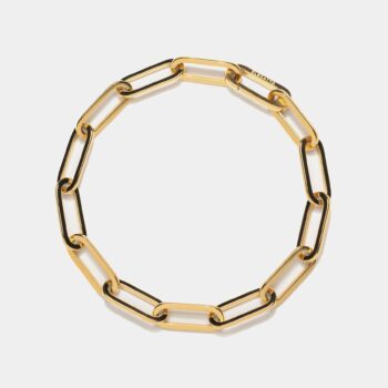 Lobster Clasp Paperclip Chain Bracelet — Gold