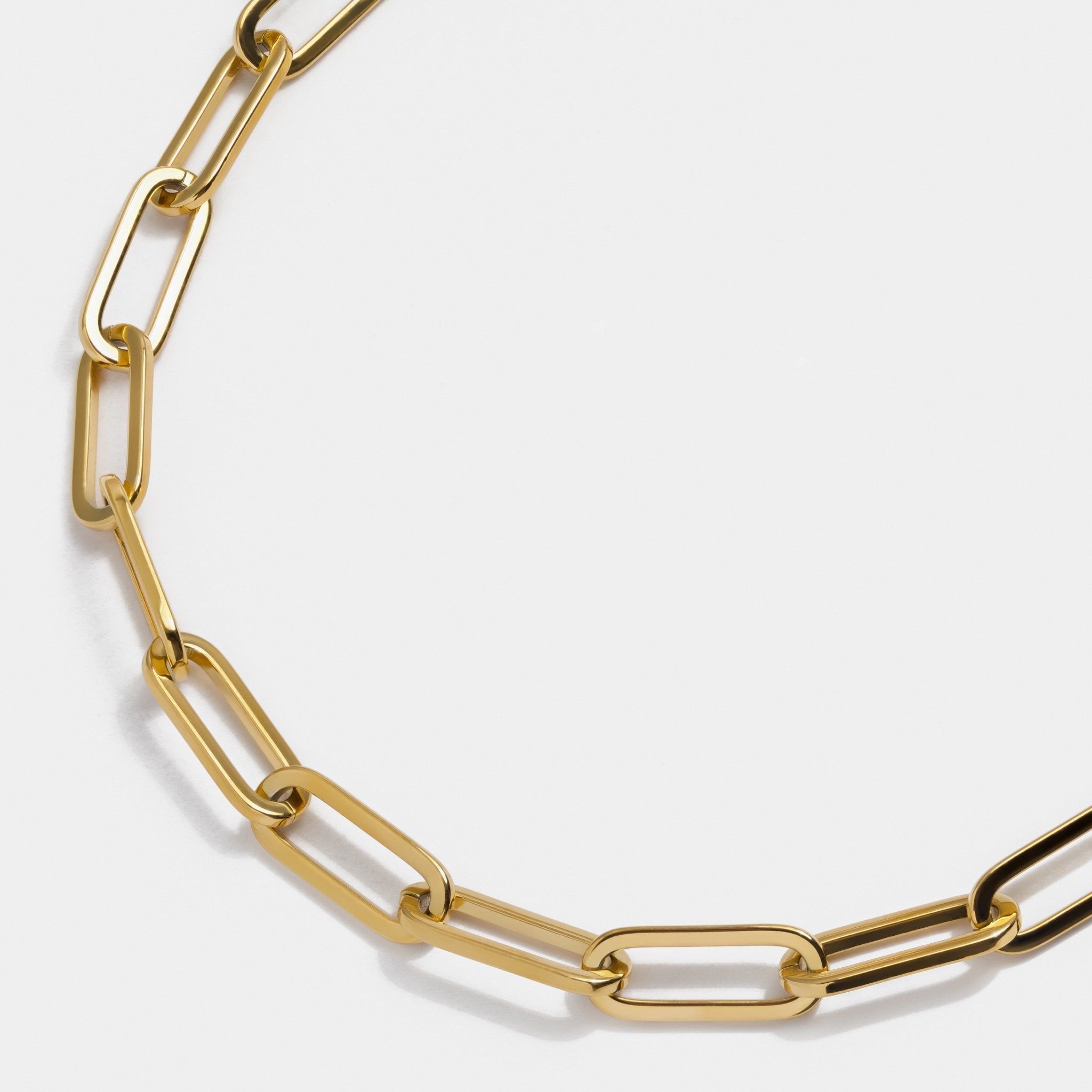 Paperclip Chain Necklace — Gold - Image 4