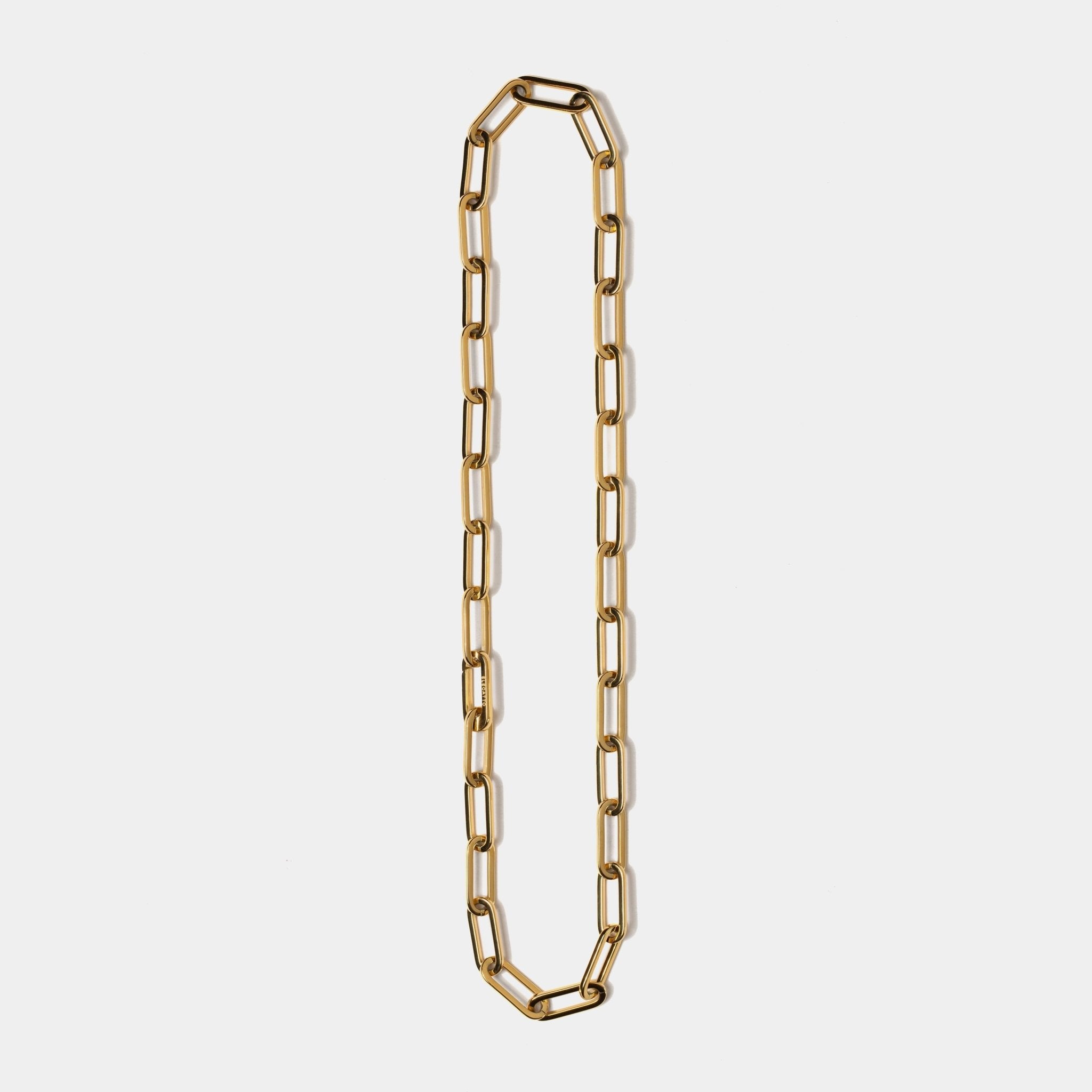 Paperclip Chain Necklace — Gold - Image 2
