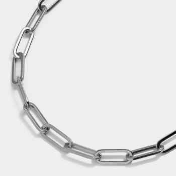Paperclip Chain Necklace — Silver