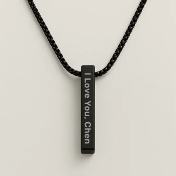 Men's Engraved Necklace