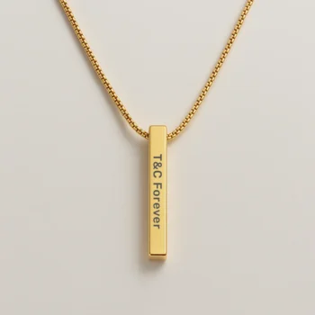 Men's Engraved Necklace