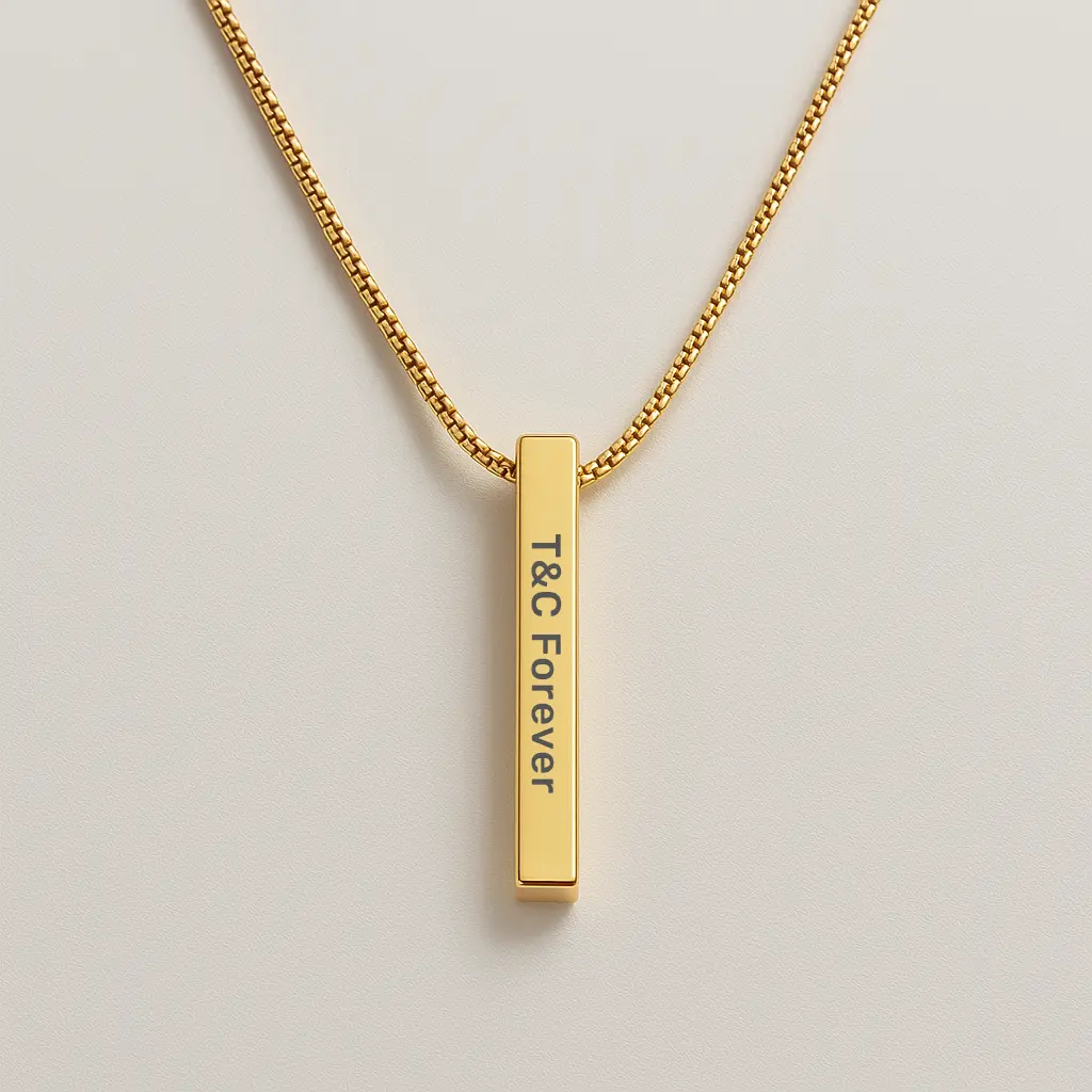 Men's Engraved Necklace - Afbeelding 2