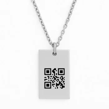 Luxury Stainless Steel Bar Necklace with Personal Barcode