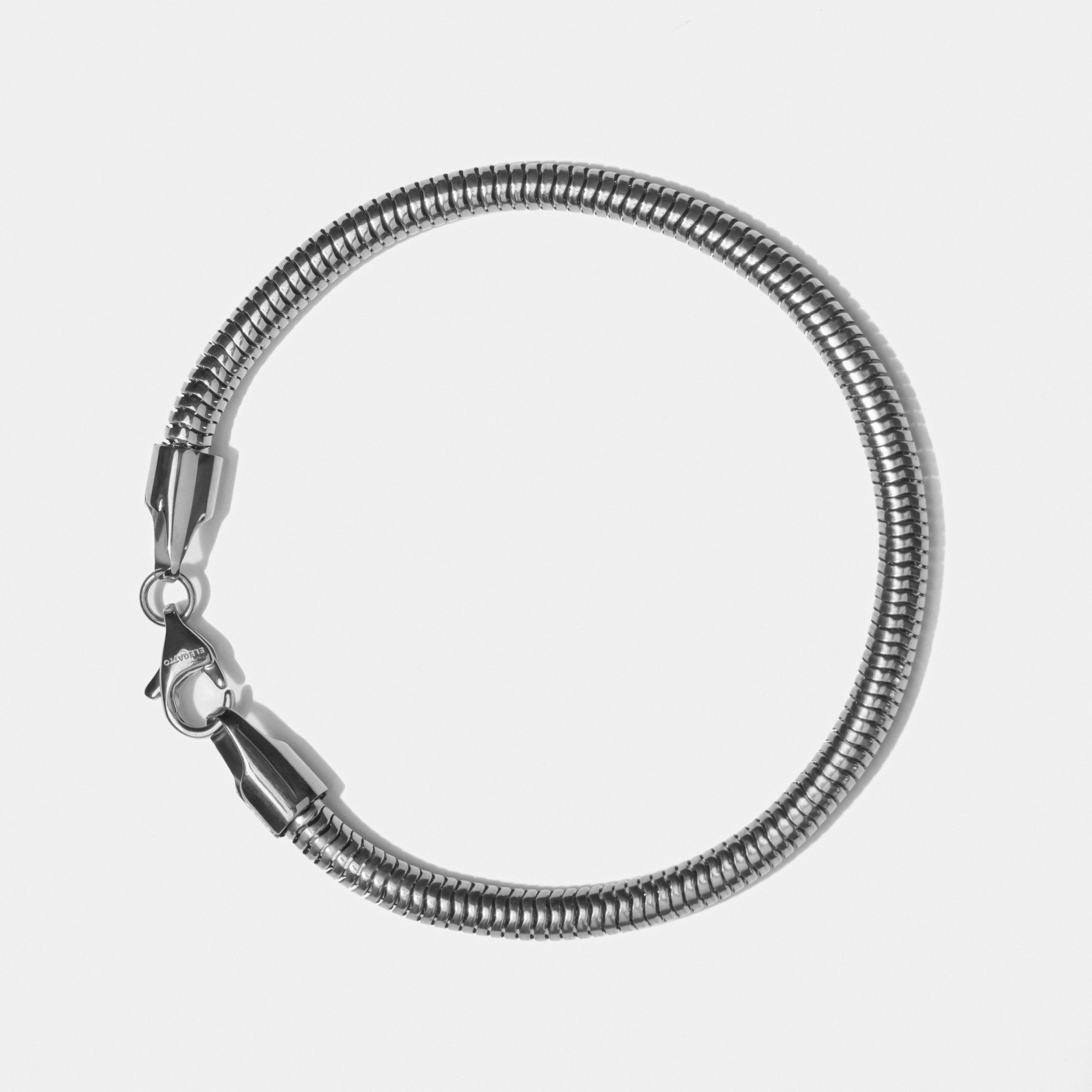 Snake Chain Bracelet 4mm — Silver - immagine 2