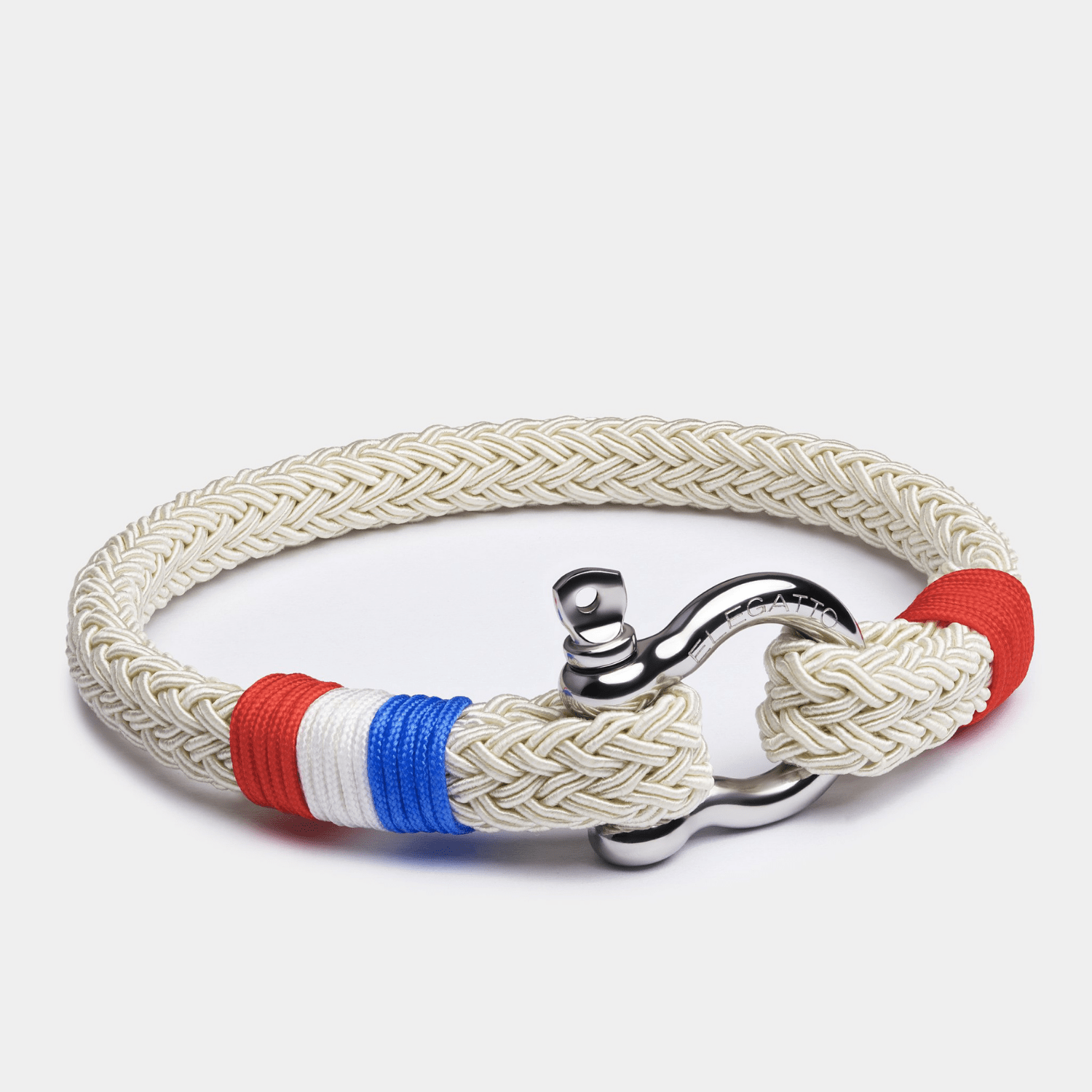 Horseshoe Shackle Nautical Rope Bracelet - الصورة 2