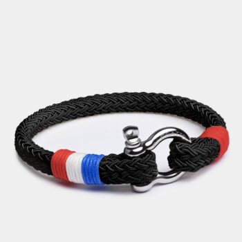 Braided Nylon Nautical Rope Bracelet — Black