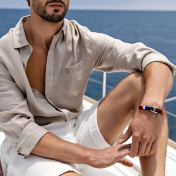 Braided Nylon Nautical Rope Bracelet — Black