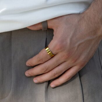 Stainless Steel Ring — Gold