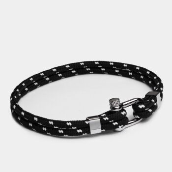 Double Wrap Nautical Rope Bracelet — Black