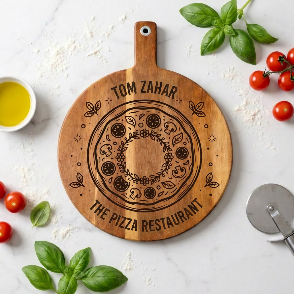 Pizza Night Board — Personalized Engraved Pizza Board