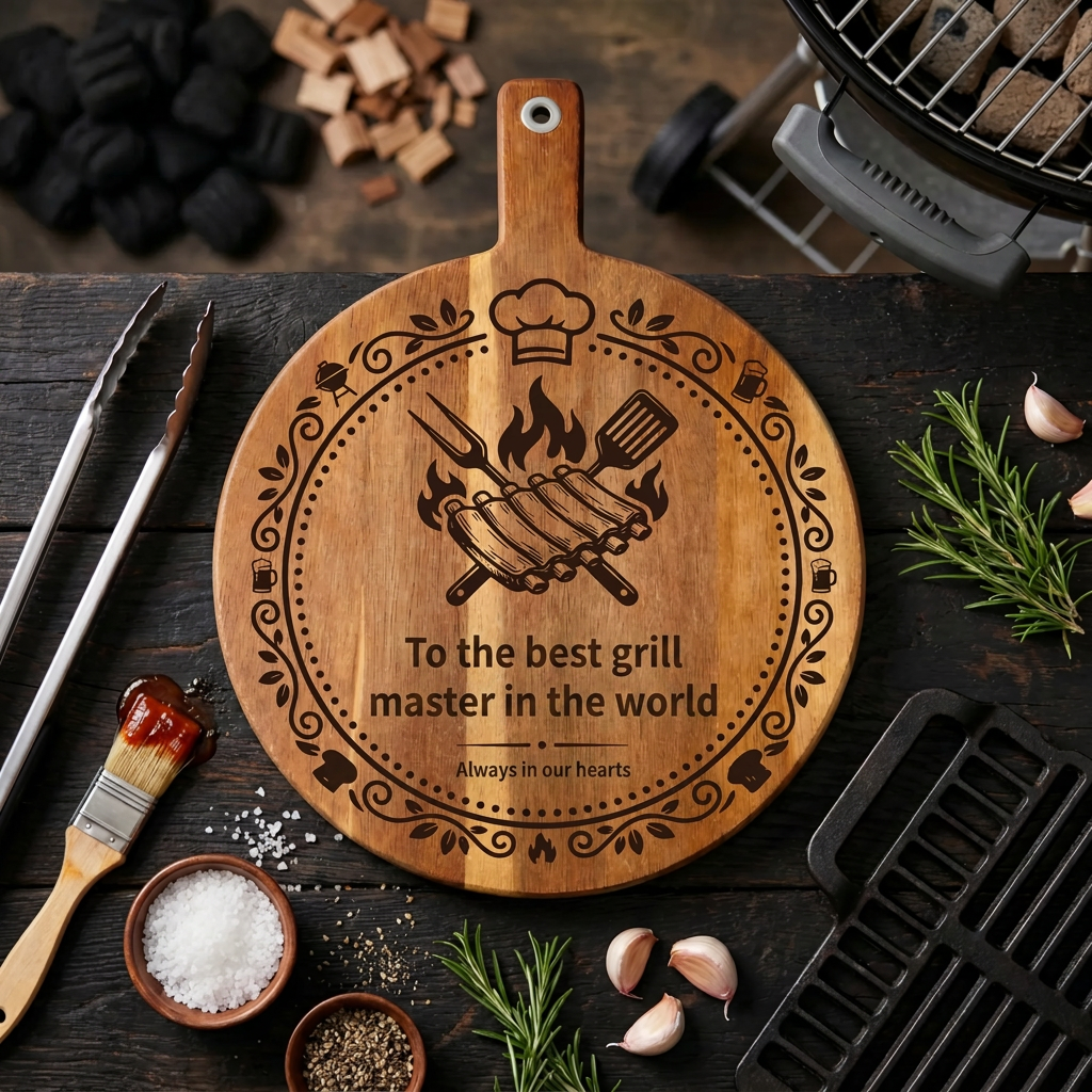 Custom BBQ Prep Board with Personalized Engraving
