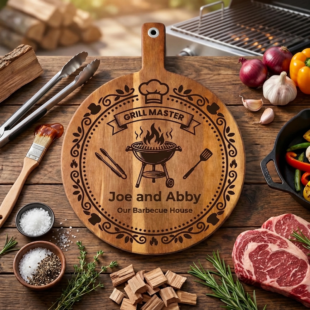 Custom Grill & BBQ Cutting Board — Personalized Engraved Gift Idea